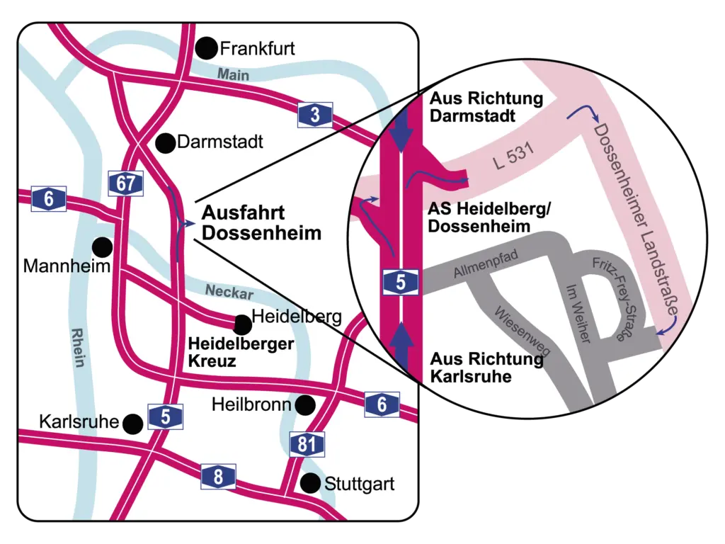 Anfahrt - funck Dental-Medizin GmbH Heidelberg